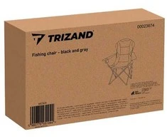 Trizand Juodos ir pilkos spalvos žvejų kėdė 23674
