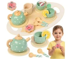 Children's tea set žalias Kruzzel 26393