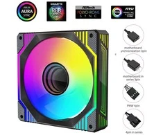 1st Cool Wentylator 1stCOOL AURA EVO veidrodėlis ARGB PWM 120mm (F12-AURA-EVO-B1)