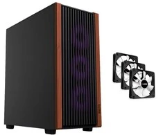 1St Cool „1stCOOL G6 Noble“ korpusas, vidutinio dydžio bokštas, ATX, AU, 3x 120 mm ventiliatoriai, juodas