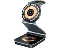 1st Cool Įkroviklis 1stCOOL Wireless QI kroviklis stotelė 3v1, 21W, MagSafe, USB-C, juoda