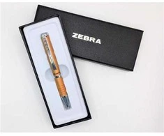 *Tušinukas Zebra SL-F1, teleskopinis, auksinės spalvos, mėlynos spalvos tušas