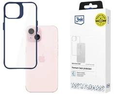 3mk Satin Armor Case+ Mėlyna Apple iPhone 15 - dėklas telefonui skaidrus
