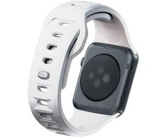 3mk silikoninė Watch apyrankė Apple Watch 38 / 40 / 41 mm - baltos spalvos