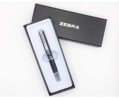 82401-24 Ballpoint pen "SL-F1", mėlynas, 0,24 mm, telescopic, metal, juodas barrel, ZEBRA
