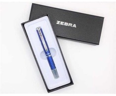 82402-24 Ballpoint pen "SL-F1", mėlynas, 0,24 mm, telescopic, metal, mėlynas barrel, ZEBRA