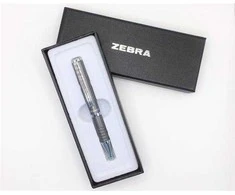 82409-24 Ballpoint pen "SL-F1", mėlynas, 0,24 mm, telescopic, metal, pilkas barrel, ZEBRA