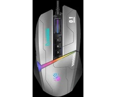 A4tech Bloody Pelė W60 Max aktyvuota, apšviesta žaidimų pelė, 12000 DPI, USB, pilka