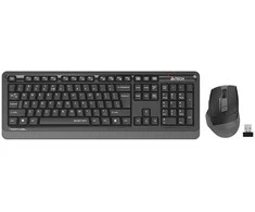 Klaviatūra A4tech FGS1035Q, belaidė biuro klaviatūros ir pelės rinkinys, pilka