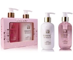 ACCENTRA ESSENCE OF BEAUTY hand care set in pink gift box with pump SALSA collection