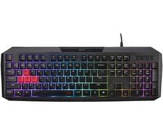 „ACER Nitro Klaviatūra žaidimams 100“ su membraniniu jungikliu, 26 klavišais su apsauga nuo šešėliavimo, 3 milijonų klavišų paspaudimų gyvavimo trukmė, 7 RGB foninio apšvietimo zonos
