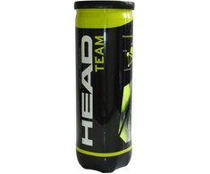 Acra Kubisport Piłki Piłeczki Tenisowe Do Tenisa Ziemnego Rinkinys Solidne HEAD Team 3 vnt. (Kub_05-G7783K)