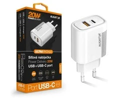 Aligator USB maitinimo įkroviklis baltas