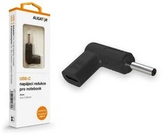 „Aligator“ USB-C maitinimo adapteris, 4,0 x 1,35 mm, skirtas „Asus“ nešiojamiesiems kompiuteriams.
