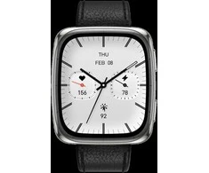 Išmanusis laikrodis Amazfit Active 2 Square, Juodas, su papildomu oranžiniu dirželiu