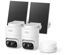 Anker eufy C37 saulės energija varoma lauko kamera (2 vnt. + HomeBase Mini įrenginys), 2K, balta
