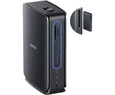 Anker Nano 13-in-1 Docking Station, 140W, 4xUSB-C, 3xUSB, 2xHDMI, 1xDP, SD/Micro SD slot, juodas