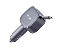 Anker Nano Car Charger (75W, USB-C Port, Built-In Retractable USB-C Cable)