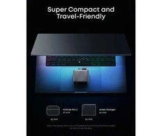 Anker Prime Charger, 3 Ports, 160W, Sidabrinis