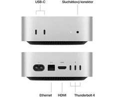 Apple Mac mini M4, 10-Core CPU, 10-Core GPU, 16GB RAM, 512GB SSD - Sidabrinis