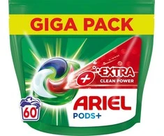 Skalbimo kapsulės Ariel Extra Clean, 60vnt
