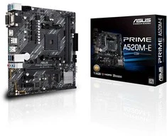 Pagrindinė plokštė ASUS MB Sc AM4 PRIME A520M-E/CSM, AMD A520, 2xDDR4, 1xHDMI, 1xDVI, 1xVGA, mATX