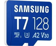 Atminties kortelė SAMSUNG T7 Micro SD Memory Card 128GB for Smartphones Tablets and Handheld Consoles iki 170MB/s Read