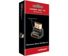 HDMI adapteris Audioquest 90N - pasukamas žemyn HDMI kištukas-HDMI lizdas