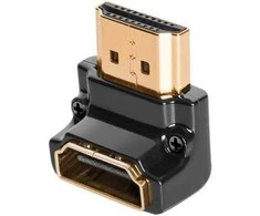 HDMI adapteris Audioquest 90N - pasukamas žemyn HDMI kištukas-HDMI lizdas