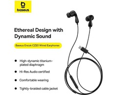 Baseus Encok CZ20 In-Ear su laidu USB-C Ausinės - Juodas
