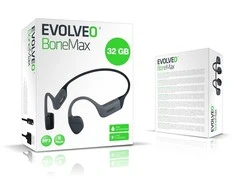 Ausinės Evolveo belaidės ausinės BoneMax MP3 32GB na kości policzkowe IPX8 pilka