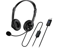 Ausinės Genius ausinės HS-230U/ USB/ juoda