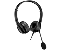 Genius HS-235U AI ausinės su mikrofonu, przewodowa, juoda, 2.0, USB