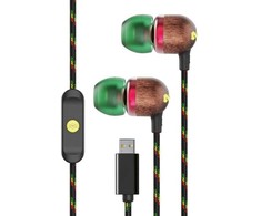 Ausinės Marley su laidu Earbuds | Smile Jamaica | Su mikrofonu | USB Type-C | Rasta