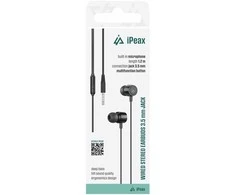 iPEAX Ausinės su laidu with 3.5 mm Jack, Juodas