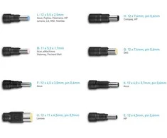 AVACOM QuickTIP 250W - universalus adapteris nešiojamiesiems kompiuteriams + 8 jungtys