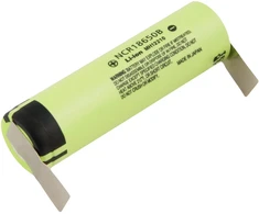 Avacom pramoninis akumuliatorius Panasonic Li-Ion, 3.7V, 3400mAh, 12.6Wh, bieguny do lutowania U, NCR18650B-U