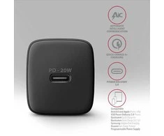 AXAGON ACU-PD20 sieninis pakrovėjas 1x QC3.0/AFC/FCP/PD type-C, 20W, juodas