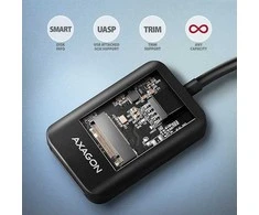 AXAGON USB-A 10Gbps – M.2 NVMe ir SATA SSD adapteriai | ADM2-AM