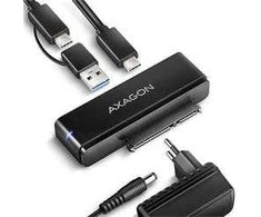 AXAGON ADSA-FPX USB-C 10Gbps - SATA 6G 2.5"/3.5" SSD/HDD FAST PORT X adapteris su kintamosios srovės adapteriu, USB-C - USB-A adapteris