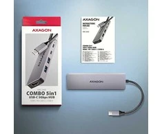 AXAGON HMC-5H60 USB-C 3.2 Gen 1 šakotuvas, 2 x USB-A, 1 x USB-C, 4K 60 Hz HDMI, PD 100 W, 15 cm USB-C laidas