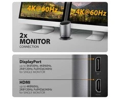 „AXAGON USB-C 10Gbps“ belaidis įkrovimo 9in1 šakotuvas | HMC-WL9