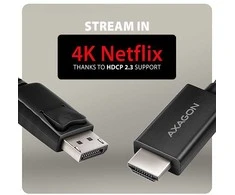 AXAGON RVD-HI20C2 DisplayPort - HDMI 2.0 kabelis 1.8m 4K/60Hz