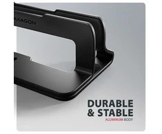 AXAGON STND-VB Vertical Nešiojamas kompiuteris Stand, adjustable width, aliuminio – juodas