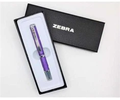 Ballpoint pen "SL-F1", metallic violetinė, 0,24 mm, telescopic, ZEBRA 23478