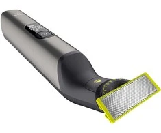 Barzdaskutė Body Philips Skustuvas QP6552/30 / OneBlade Pro 360 veidui ir kūnui su dėklu, juodas su žaliu fonu