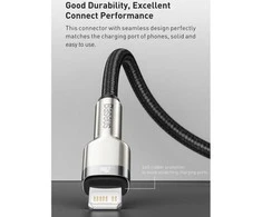 Baseus Cafule USB-C į Lightning kabelis PD 20W 1m - Juodas