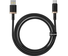 Baseus Dura USB Type A iki Type C 60 W greito įkrovimo laidas 1 m Juodas, Gold