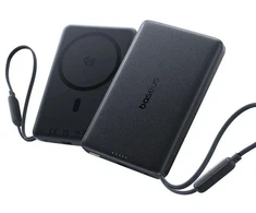 Baseus PicoGo Qi2.2 10,000 mAh Wireless Power Bank, 45W, with USB-C Cable, Juodas