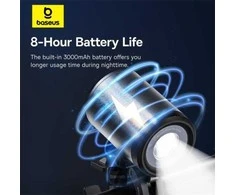 Baseus PrimeTrip universalus 3000mAh IP68 LED - juoda-pilka